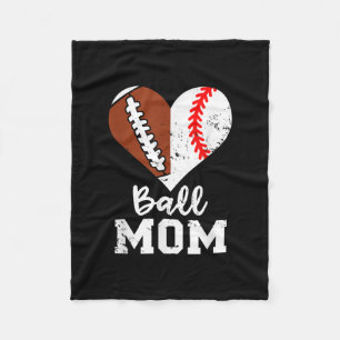 Couverture Polaire Ball Mom Hearny Funny Football Football