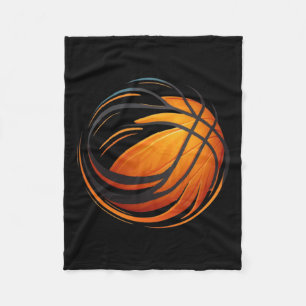 Couverture Polaire Balle De Basket Avec Lignes