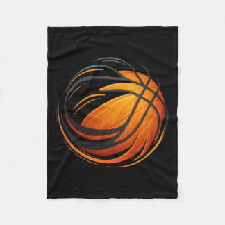 Couverture Polaire Balle De Basket Avec Lignes