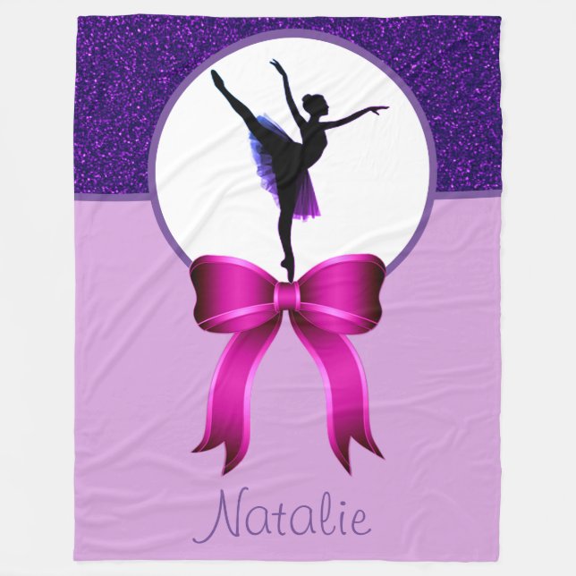 Couverture Polaire Ballerina Parties scintillant violette et couvertu (Devant)