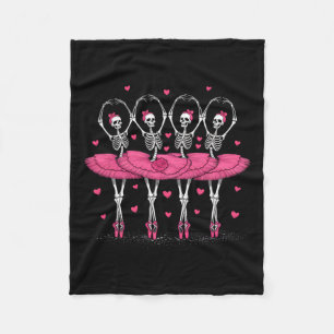Couverture Polaire Ballerina Skeleton Dance Funny Halloween Ballet
