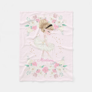 Couverture Polaire Ballerina sucrée personnalisée