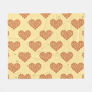 Couverture Polaire Balles de basket-ball en forme de cœur motif sans