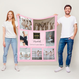 Couverture Polaire Ballet Dance Studio Photo Collage