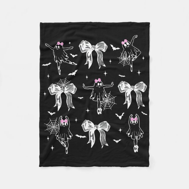 Couverture Polaire Ballet Dancer Ghost Coquette Bow Halloween Balleri (Devant)