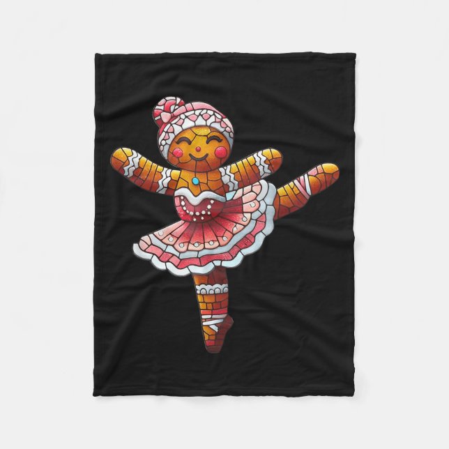 Couverture Polaire Ballet Dancer Gingerbread Christmas Dance Teacher  (Devant)