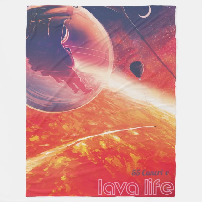 Couverture Polaire Ballon à air chaud extrême sur paysage volcanique (Devant)