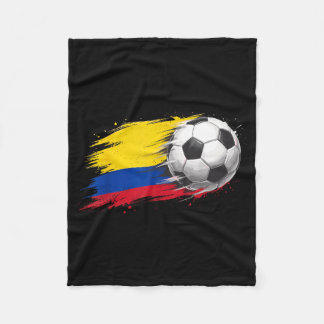 Couverture Polaire Ballon de football Colombie Drapeau de la Colombie