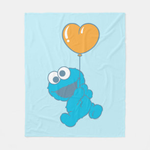 Couverture Polaire Ballon en forme de cœur de Cookie Monster