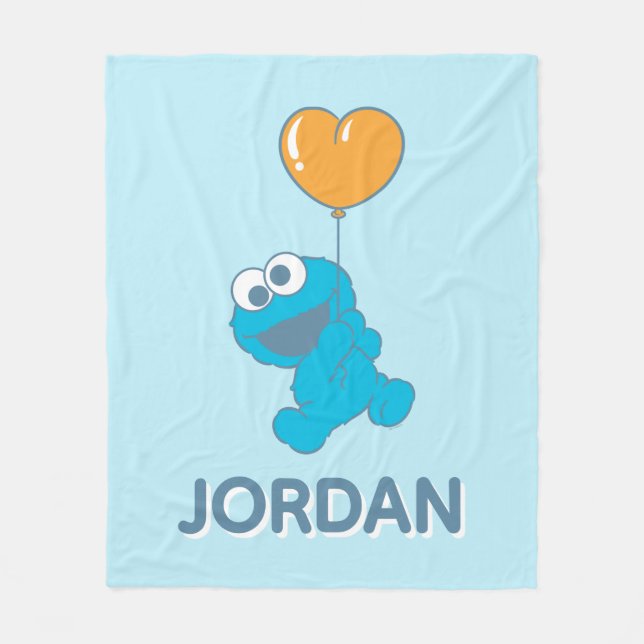 Couverture Polaire Ballon en forme de cœur de Cookie Monster (Devant)