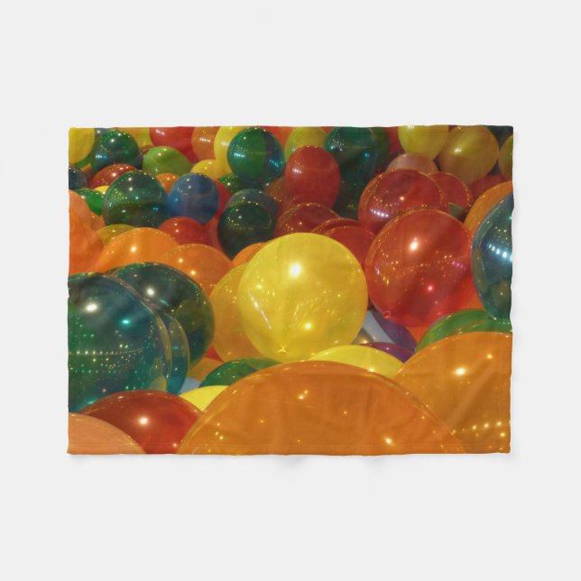 Couverture Polaire Ballons colorés Design de fête (Devant (Horizontal))