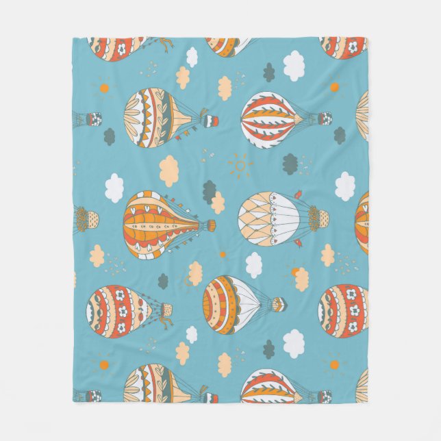 Couverture Polaire Ballons colorés Festive Motif Design (Devant)