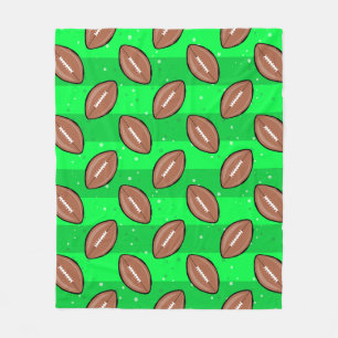 Couverture Polaire Ballons de football américain - Motif sur fond ver
