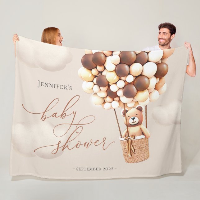 Couverture Polaire Ballons d'ours Neutral Douche Virtuelle Arrière-pl (En situation)