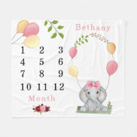 Ballons Eléphant mignon Fille Jalon