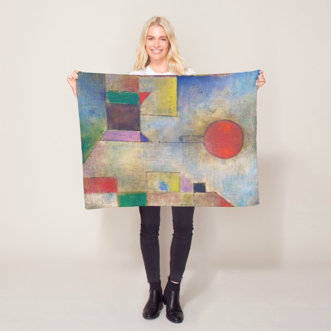 Couverture Polaire Balloon rouge, Klee (En situation)