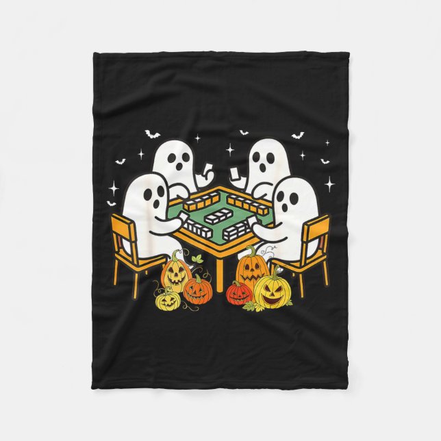 Couverture Polaire Bam Boo Halloween Ghost Mahjong Funny Costume Game (Devant)