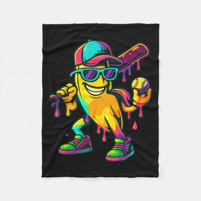 Couverture Polaire Banana Shirt Funny Banana Drip Graphic Kids Boys G (Devant)