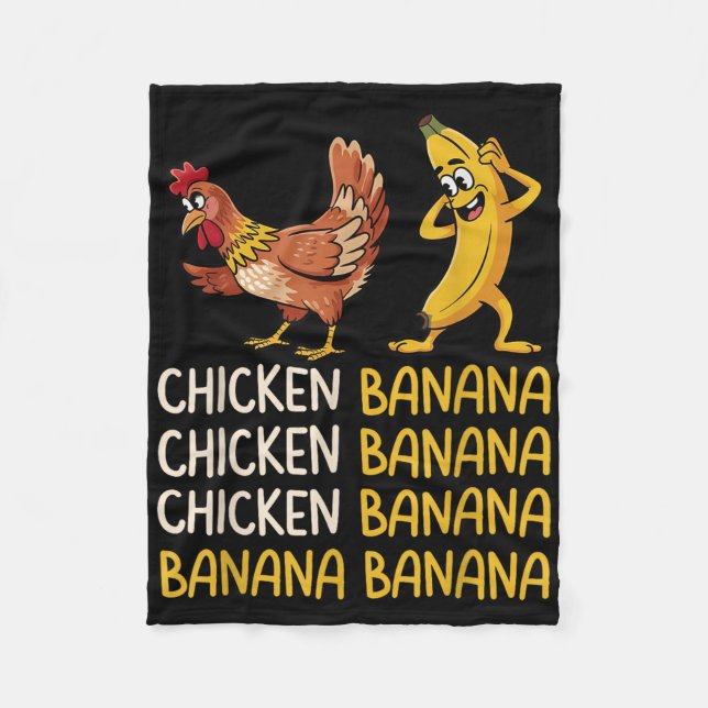 Couverture Polaire Banane de poulet (Devant)