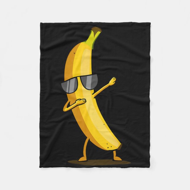 Couverture Polaire Banane jaune Dabbing - Dab Funky Dancing Fruit (Devant)