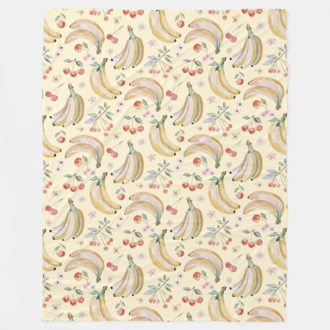 Couverture Polaire Bananes pour Cerises (Devant)