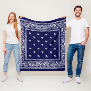 Couverture Polaire Bandana Véritable Blanche polaire Bleue