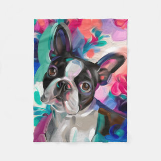 Couverture Polaire Bande-annonce de l'art du chien de Boston Terrier