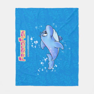 Couverture Polaire Bande dessinée mignonne couvrante de dauphin