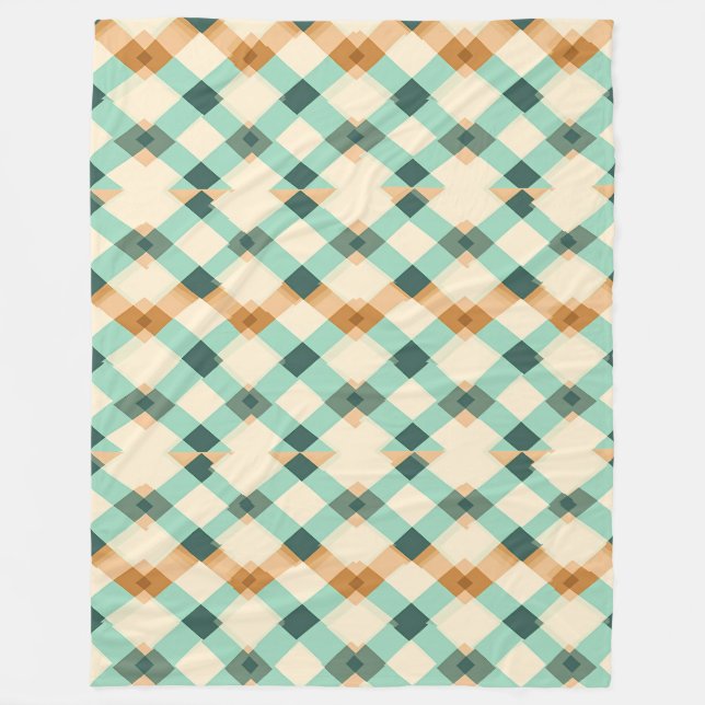 Couverture Polaire Bande orange, verte et bleue (Devant)