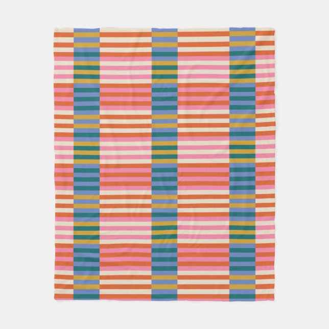 Couverture Polaire Bande Plaid Festive Moderne (Devant)