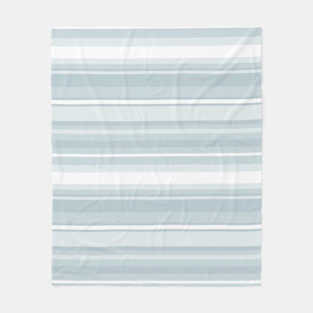 Couverture Polaire Bandes bleu glace (Devant)