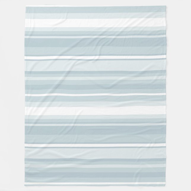 Couverture Polaire Bandes bleu glace (Devant)
