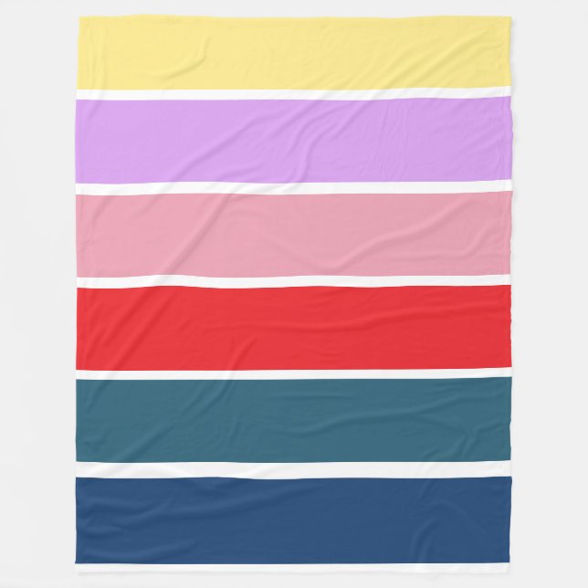 Couverture Polaire Bandes colorées (Devant)