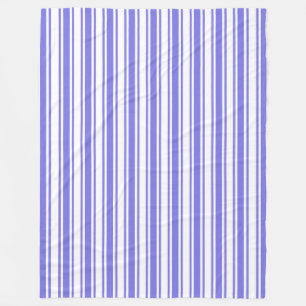 Couverture Polaire Bandes de bonbons bleu et blanc