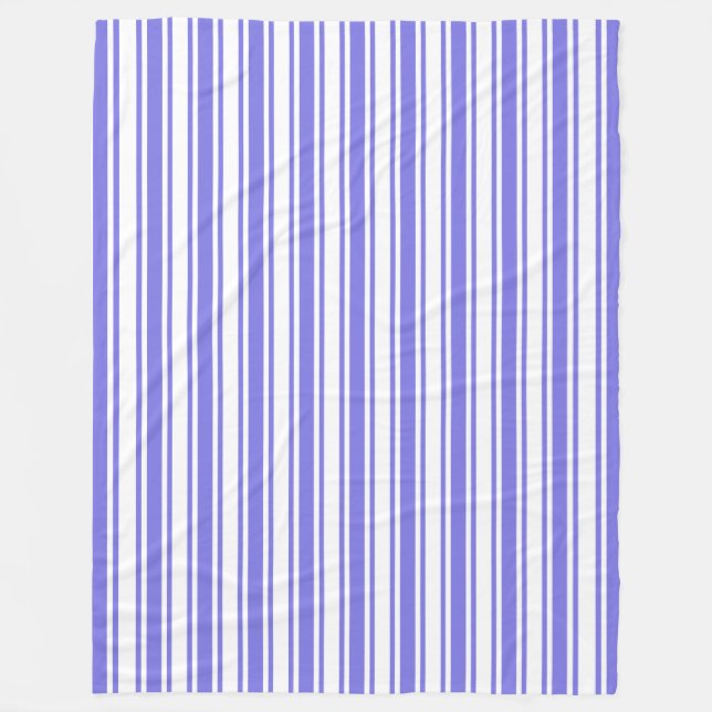 Couverture Polaire Bandes de bonbons bleu et blanc (Devant)