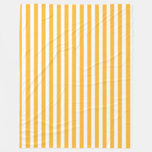 Couverture Polaire Bandes de bonbons jaune et blanc ensoleillé