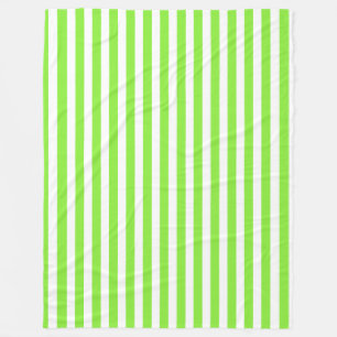 Couverture Polaire Bandes de bonbons vert et blanc de chaux