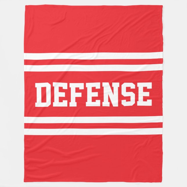 Couverture Polaire Bandes de course DEFENSE Rouge Athlétique Blanc (Devant)