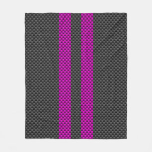 Couverture Polaire Bandes de course rose chaud en fibre de carbone