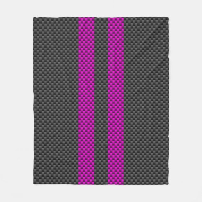 Couverture Polaire Bandes de course rose chaud en fibre de carbone (Devant)