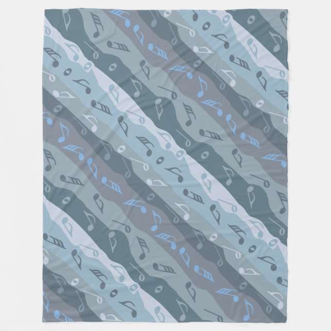 Couverture Polaire Bandes de notes de musique (Devant)