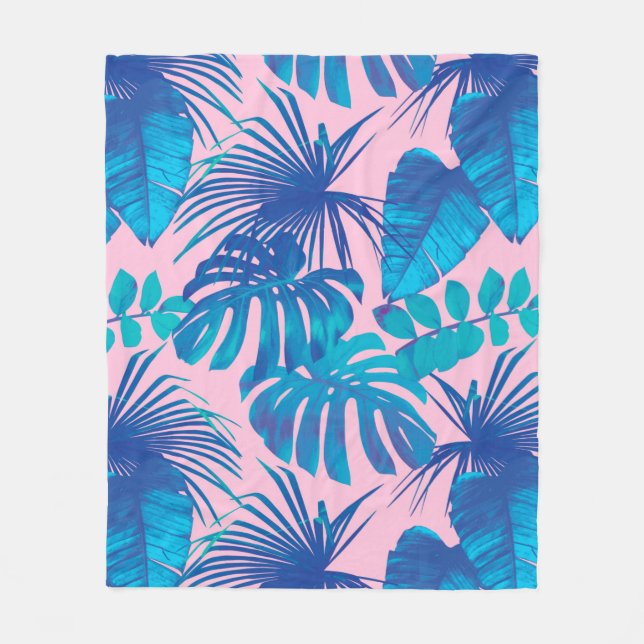 Couverture Polaire Bandes de papier numérique tropicale étoiles (Devant)