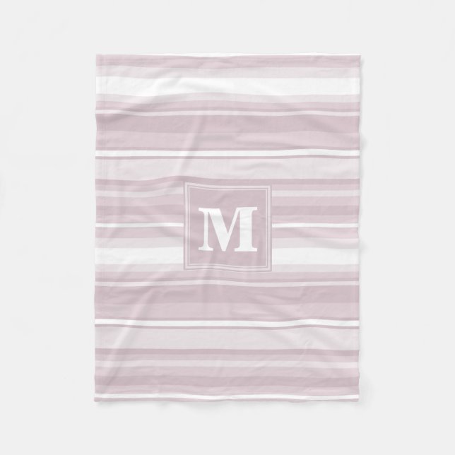 Couverture Polaire Bandes de quartz roses monogrammes (Devant)
