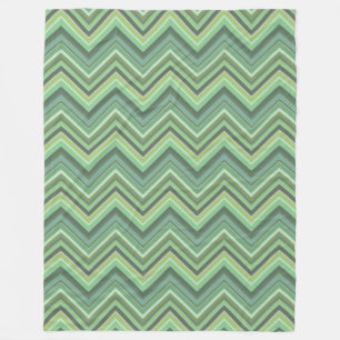 Couverture Polaire Bandes de zigzag vert olive