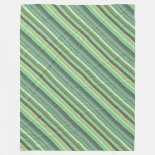 Couverture Polaire Bandes diagonales vert olive