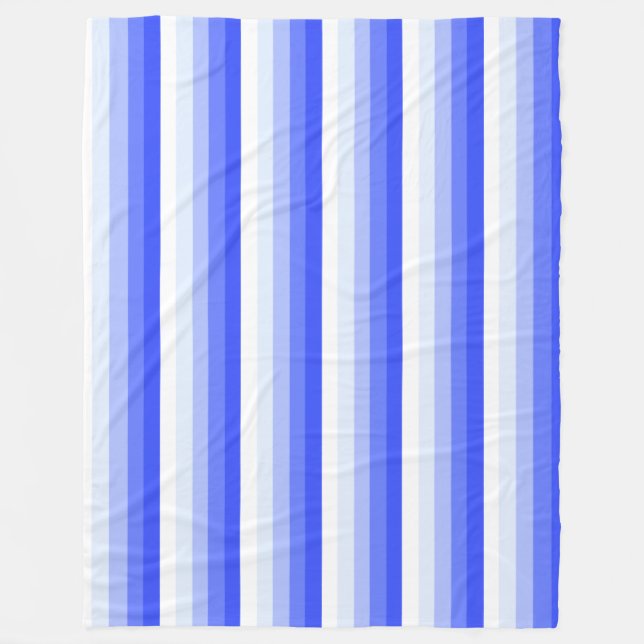 Couverture Polaire Bandes d'ombre bleu royal (Devant)