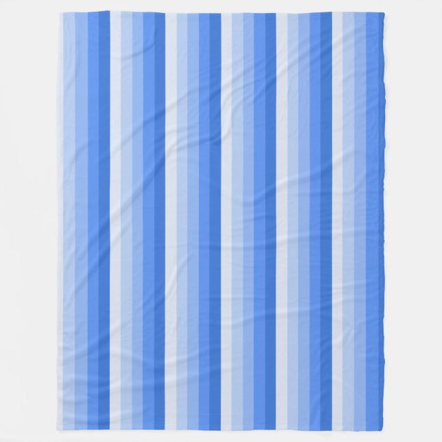 Couverture Polaire Bandes d'ombre bleues (Devant)