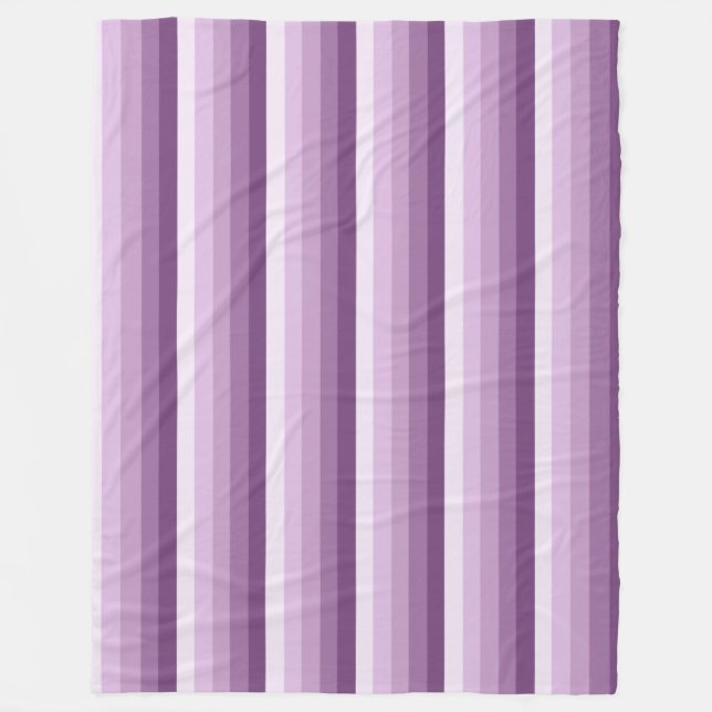 Couverture Polaire Bandes d'ombre prune violette (Devant)