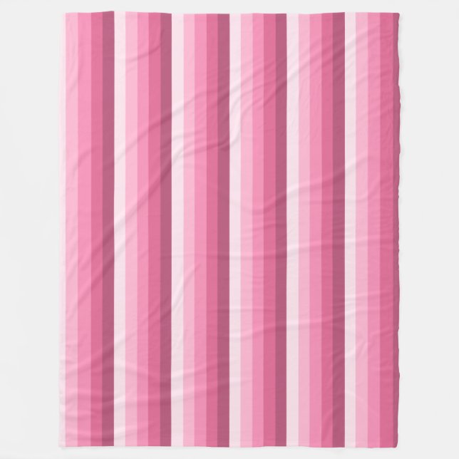 Couverture Polaire Bandes d'ombre rose (Devant)