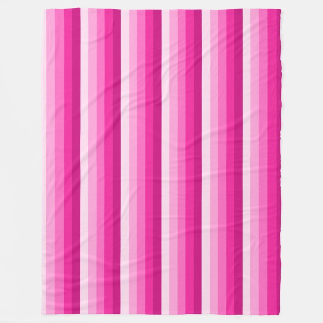 Couverture Polaire Bandes d'ombre rose chaud (Devant)